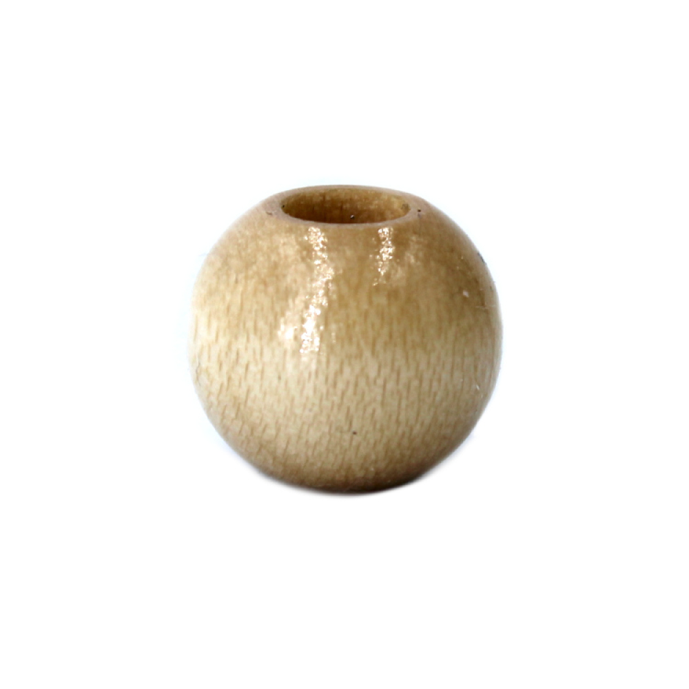 Holz Sicherheitsperle 12 mm | Natur Lackiert