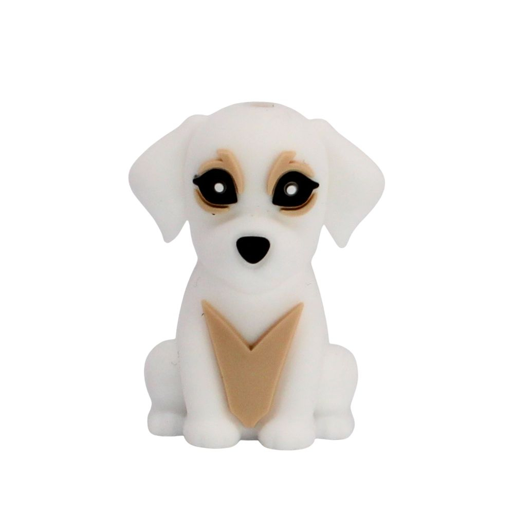 Silikon 3D - Motivperle Hund 2# | Weiß