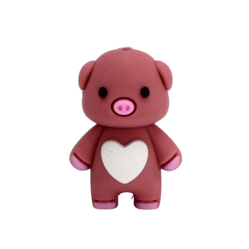 Silikon 3D - Motivperle Schweinchen | Blush