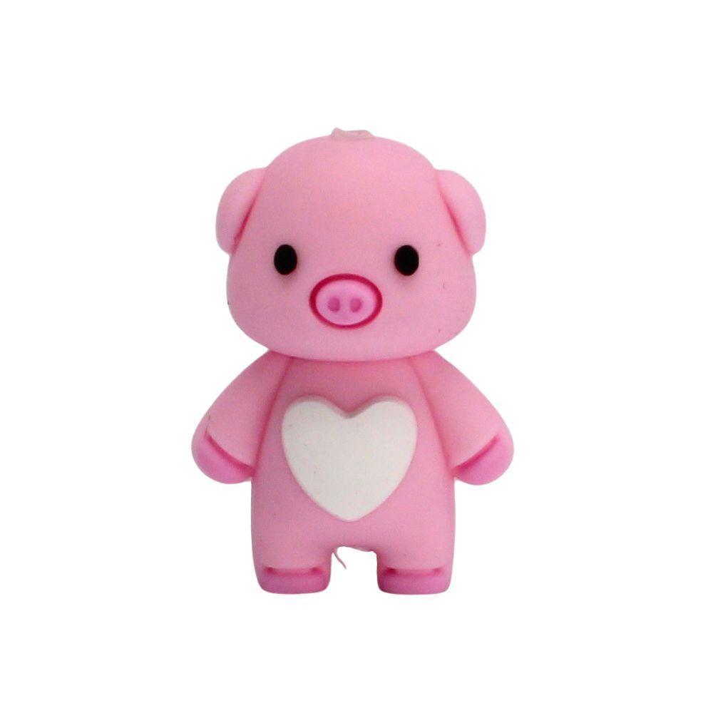 Silikon 3D - Motivperle Schweinchen | Pastell Rosa
