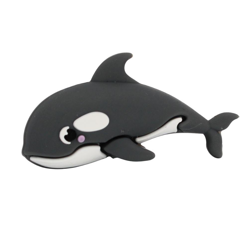 Silikon 3D - Motivperle Wal | Dunkel Grau