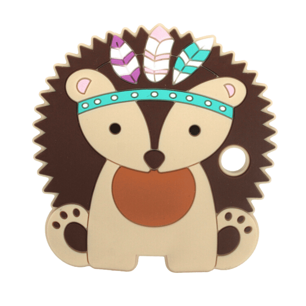 Silikon Anhänger Boho-Igel | Braun