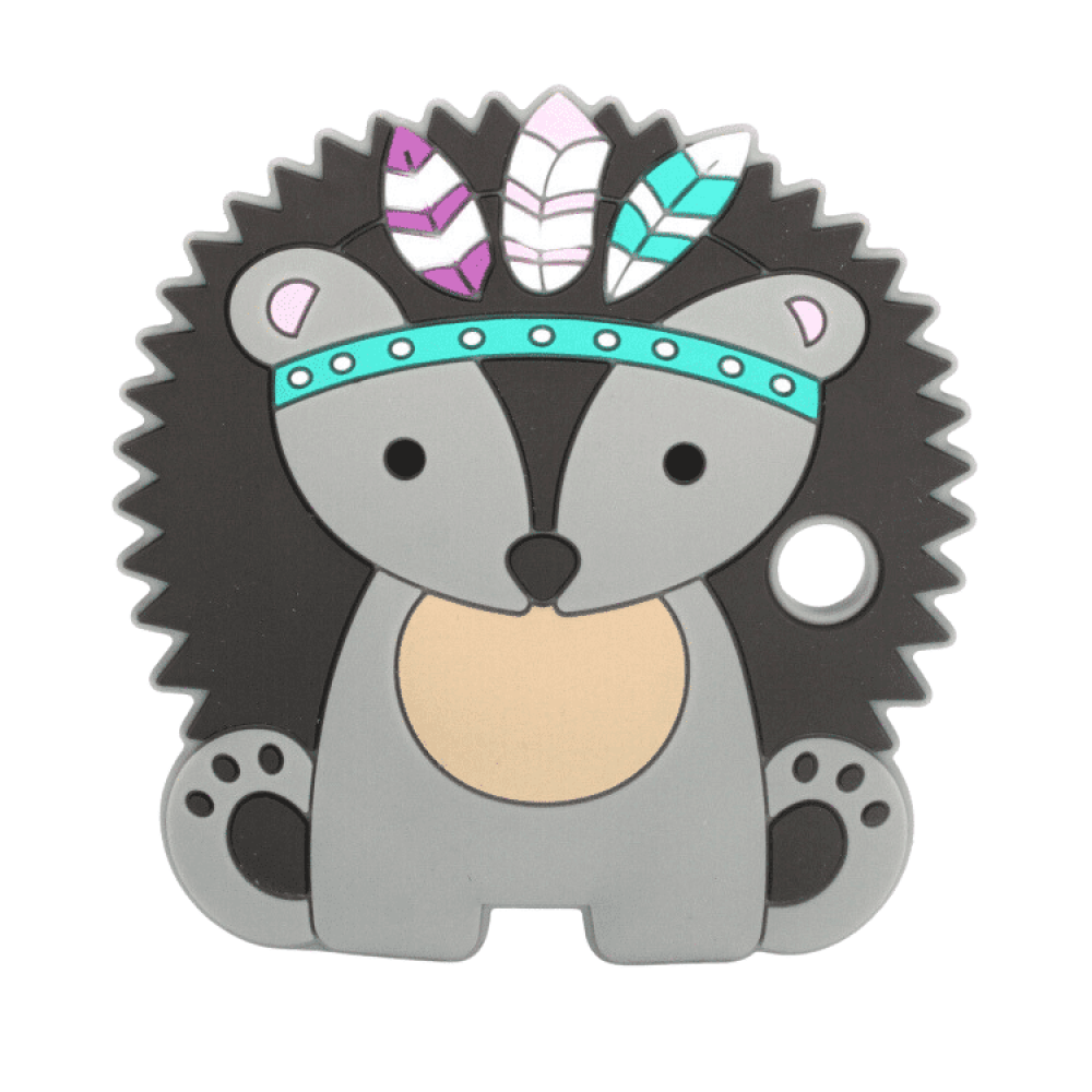 Silikon Anhänger Boho-Igel | Grau