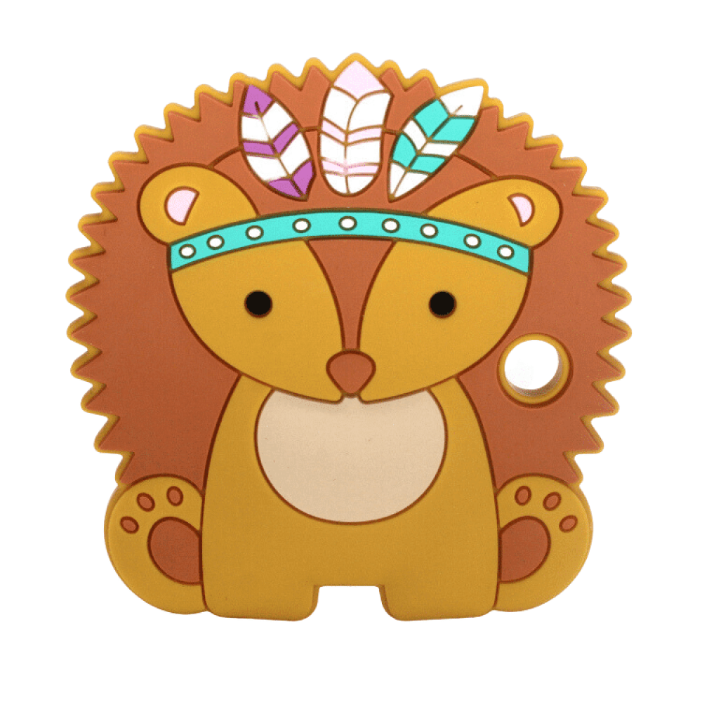 Silikon Anhänger Boho-Igel | Senf Gelb