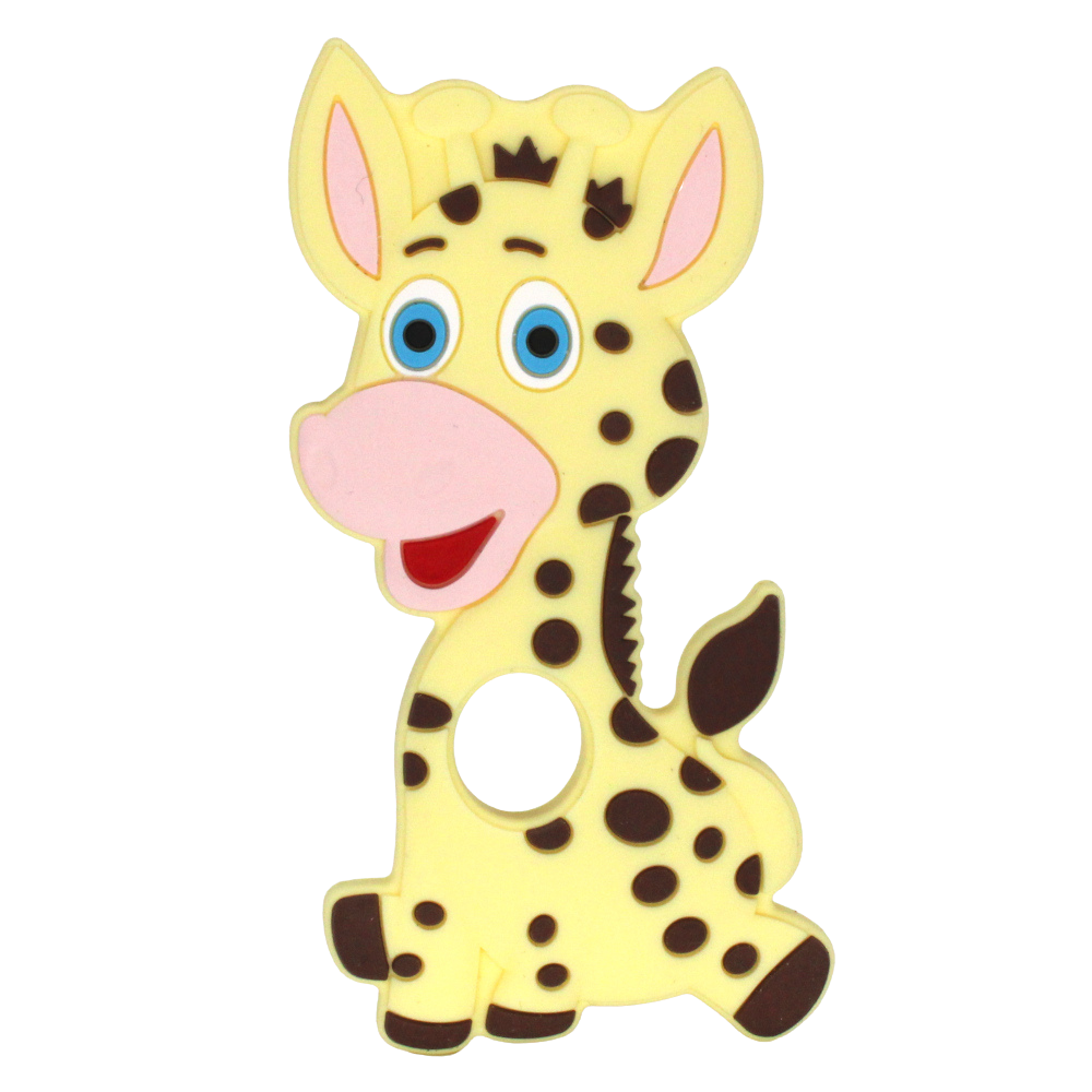 Silikon Anhänger Giraffe | Pastell Gelb