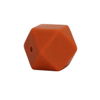 Silikon Hexagonperle | 17mm | Ocker