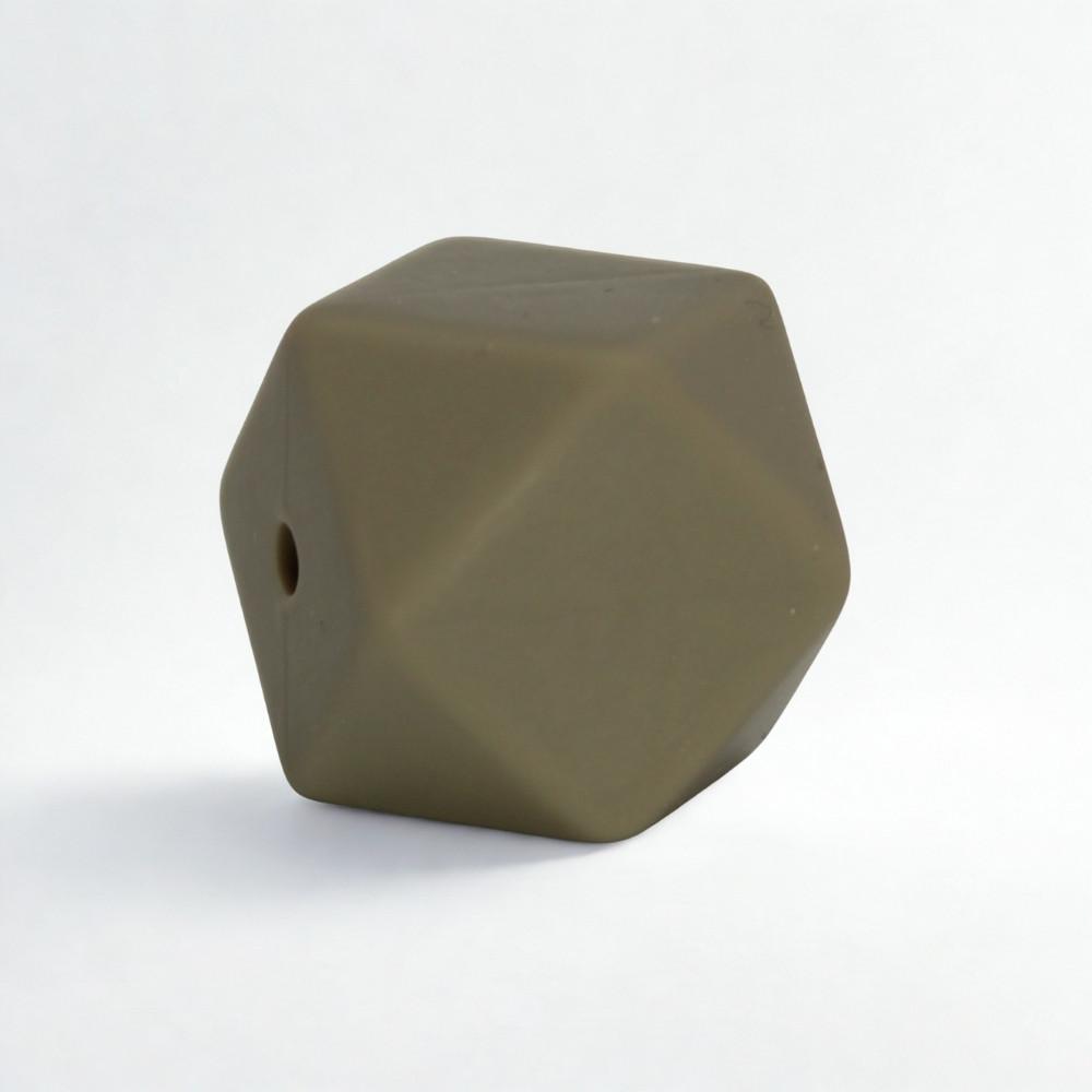 Silikon Hexagonperle | 17mm | Taupe