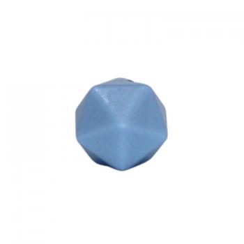 Silikon Icosaederperle 14mm | Grau Blau