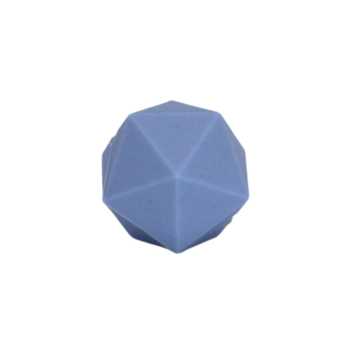 Silikon Icosaederperle 17mm | Grau Blau