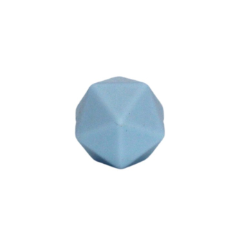 Silikon Icosaederperle 17mm | Pastell Blau