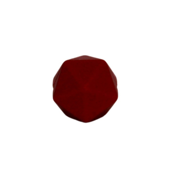 Silikon Icosaederperle 17mm | Wein Rot