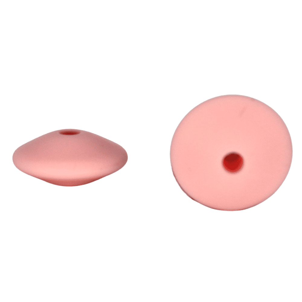 Silikon Linsenperle 15mm | Candy Pink