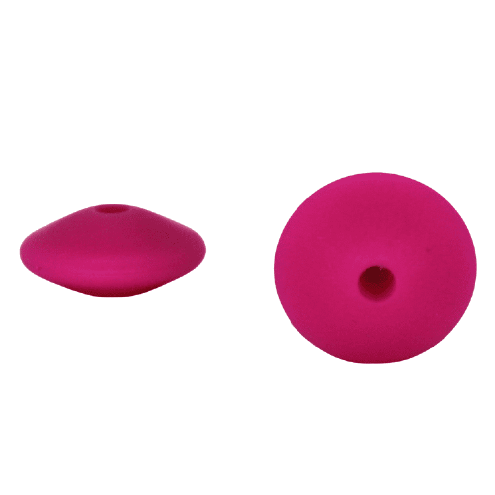 Silikon Linsenperle 15mm | Magenta