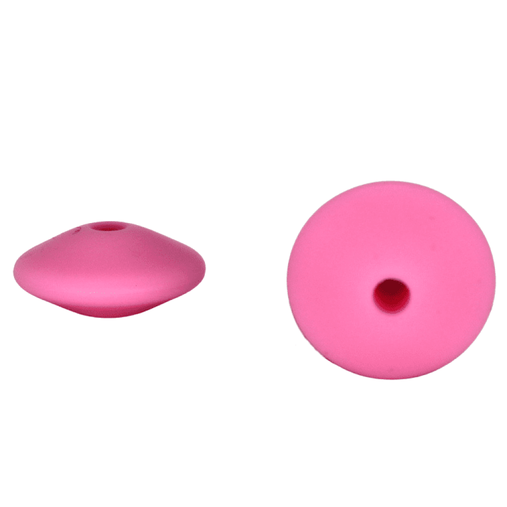 Silikon Linsenperle 15mm | Pink