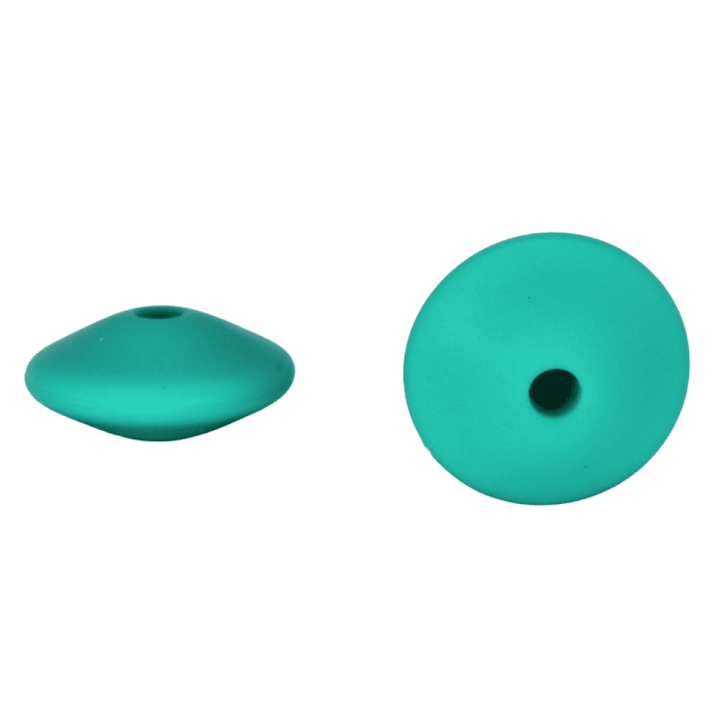 Silikon Linsenperle 15mm | Türkis