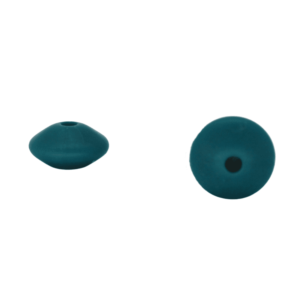 Silikonlinse 12mm Gewölbt "Dunkel Petrol"