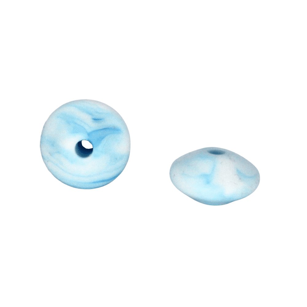 Silikonlinse 12mm Gewölbt "Marble Blau"