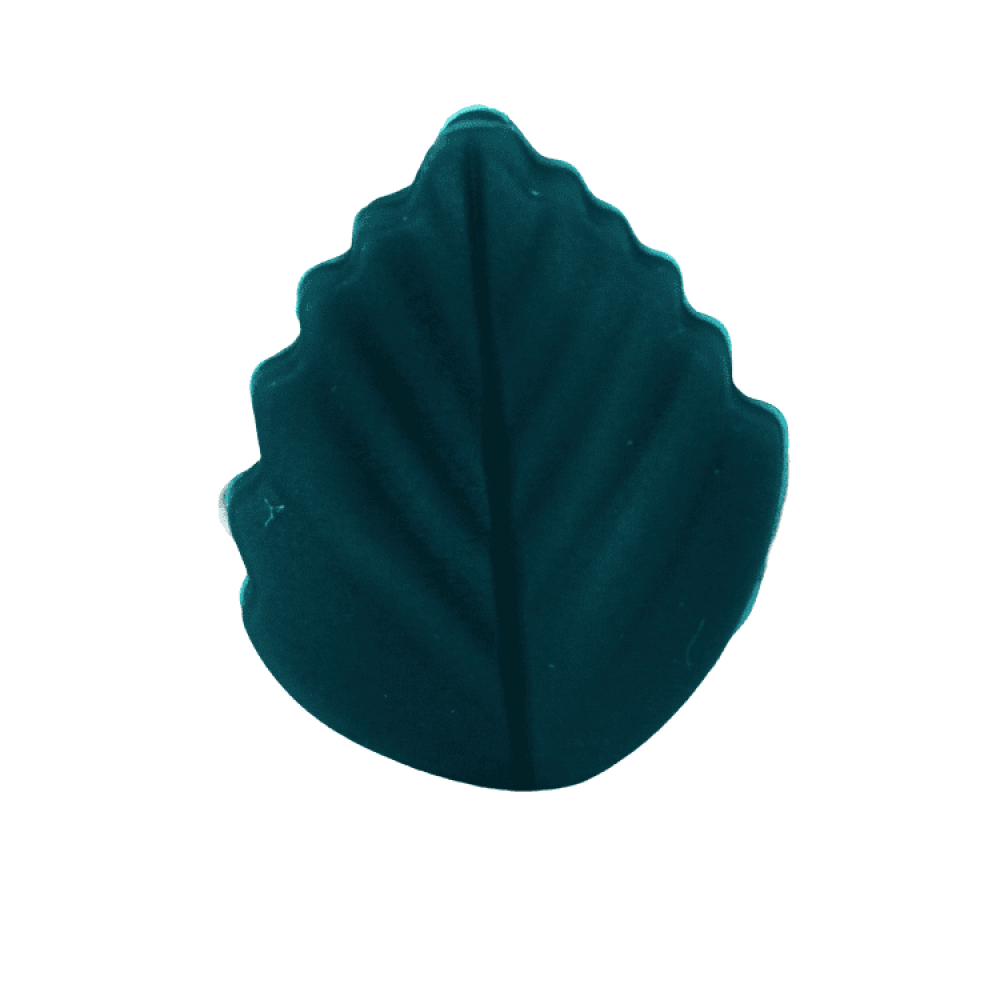 Silikon Motivperle Blatt #3 | Dunkel Petrol