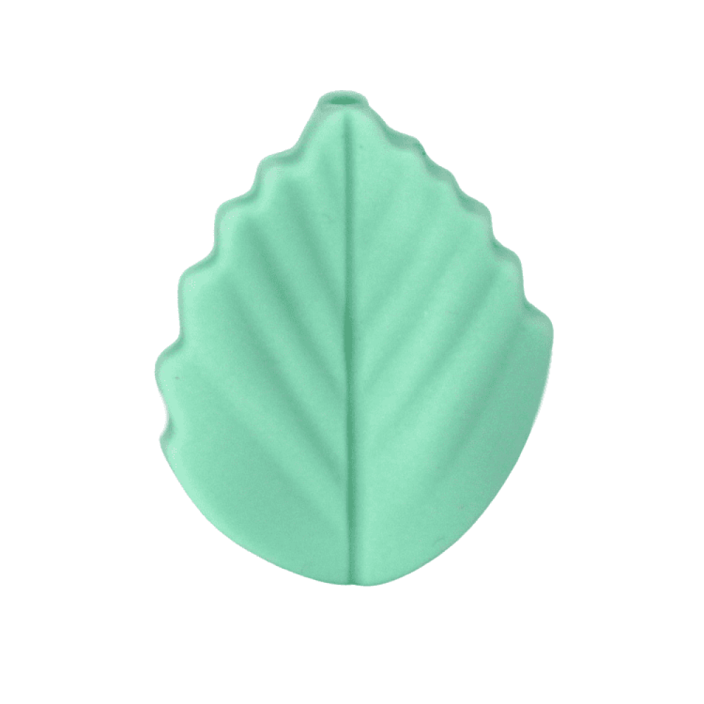 Silikon Motivperle Blatt #3 | Mint