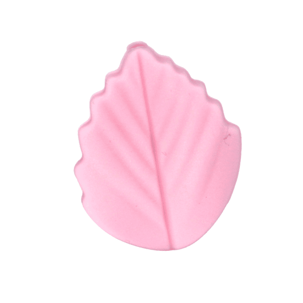 Silikon Motivperle Blatt #3 | Pastell Rosa