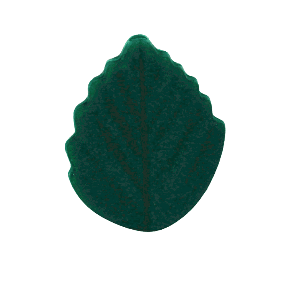 Silikon Motivperle Blatt #3 | Tief Grün