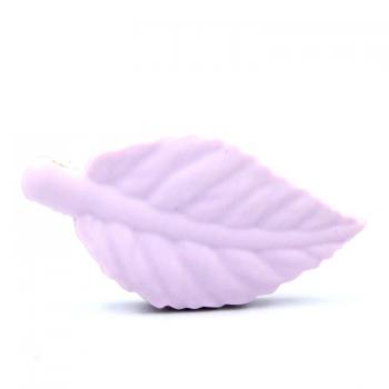Silikon Motivperle Blatt "Lavender Fog"