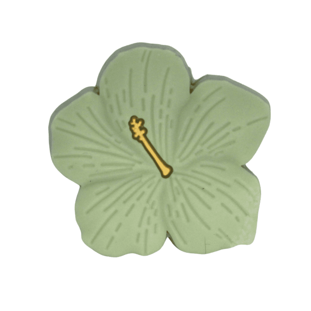 Silikon Motivperle Hibiskusblüte | Army Grün