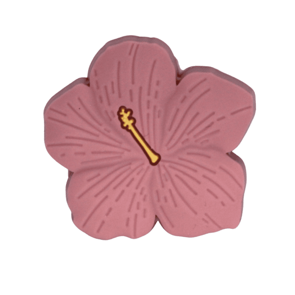 Silikon Motivperle Hibiskusblüte | Blush