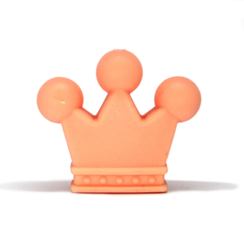 Silikon Motivperle Krönchen #1 | Apricot