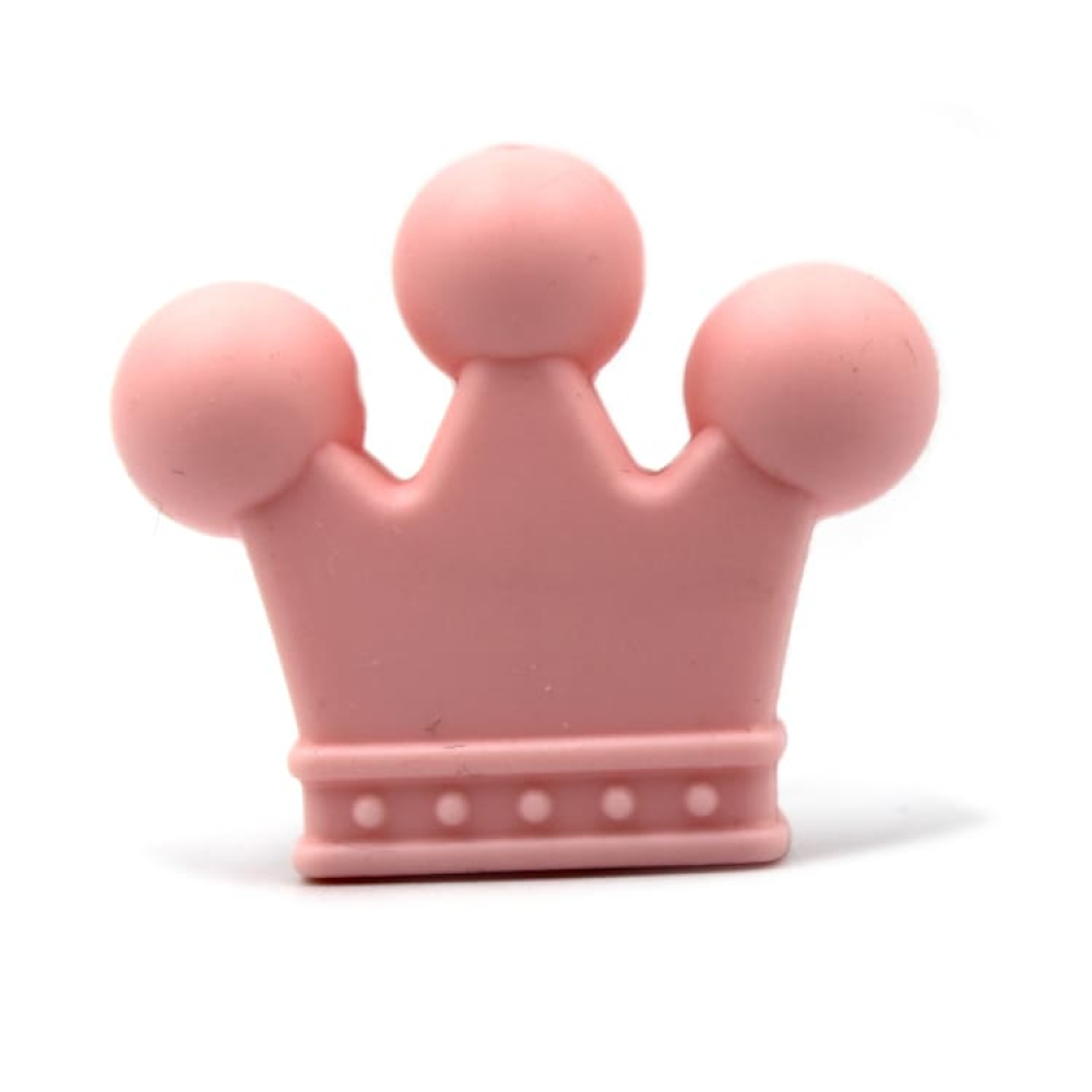 Silikon Motivperle Krönchen #1 | Candy Pink