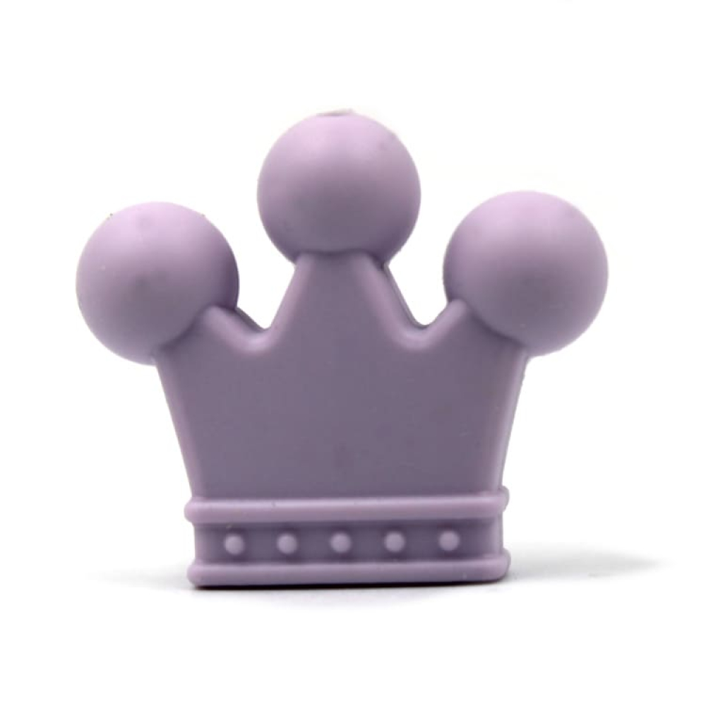 Silikon Motivperle Krönchen #1 | Lavender Fog