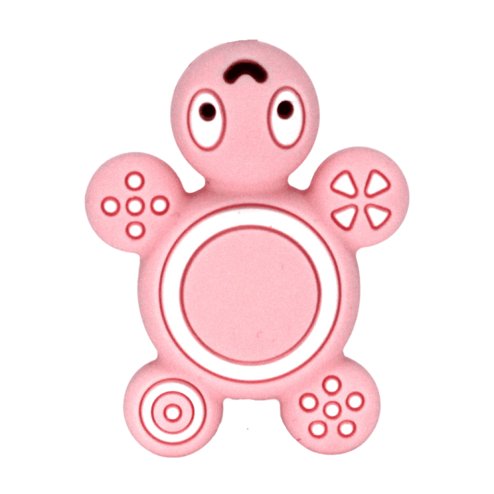Silikon Motivperle Schildkröte | Alt Rosa