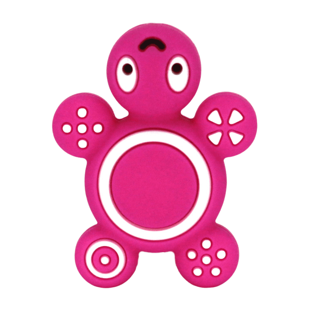 Silikon Motivperle Schildkröte | Magenta