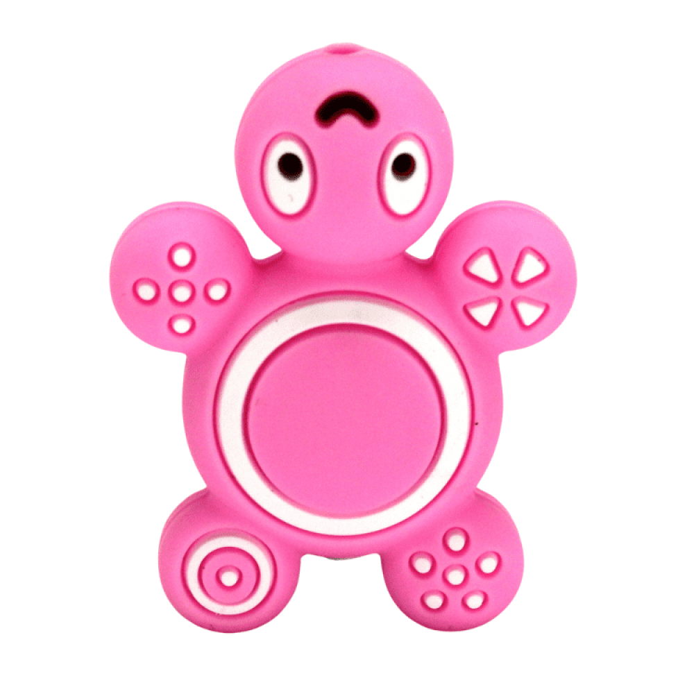 Silikon Motivperle Schildkröte | Pink