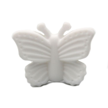 Silikon Motivperle Schmetterling #2 | Weiß