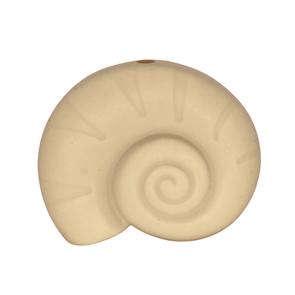 Silikon Motivperle Schneckenhaus | Beige