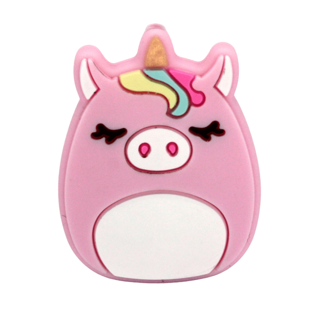 Silikon Motivperle Schweinchen | Pastell Rosa