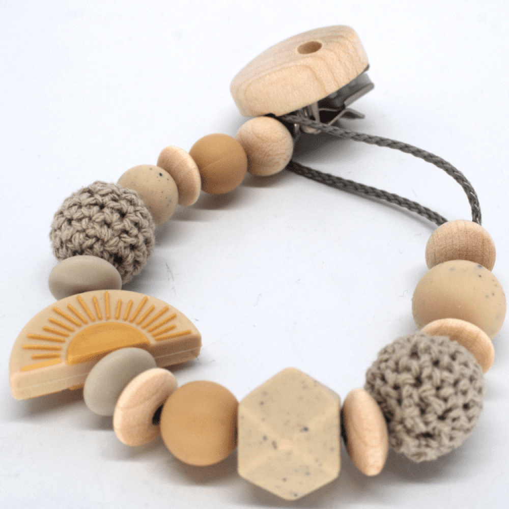 Silikon Motivperle Sonne | Gold