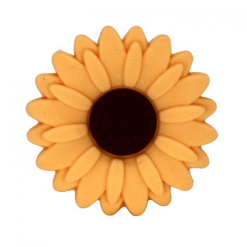 Silikon Motivperle Sonnenblume (Groß) | Goldgelb