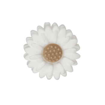 Silikon Motivperle Sonnenblume (Klein) | Weiss