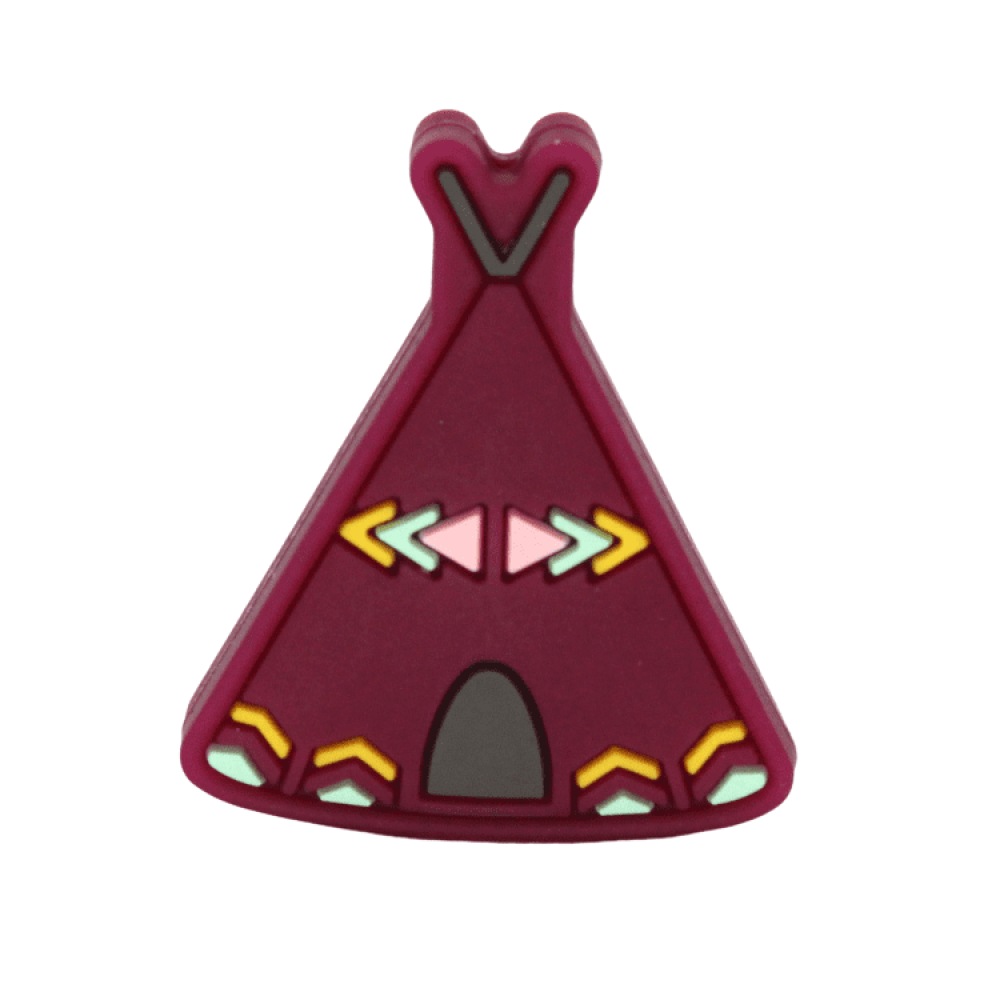Silikon Motivperle Tipi | Wein Rot