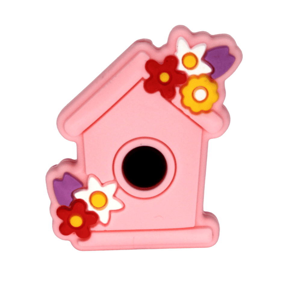 Silikon Motivperle Vogelhäuschen | Candy Pink