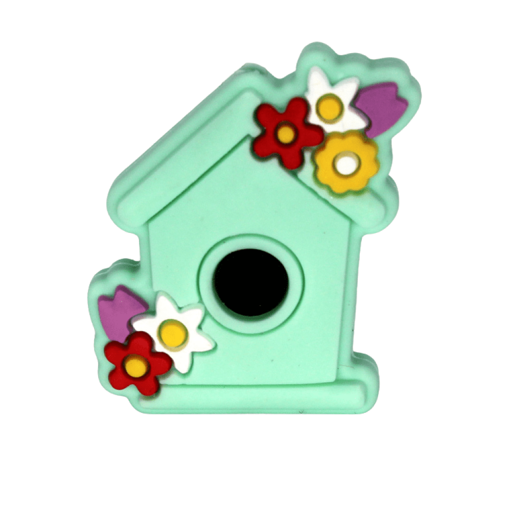 Silikon Motivperle Vogelhäuschen | Mint