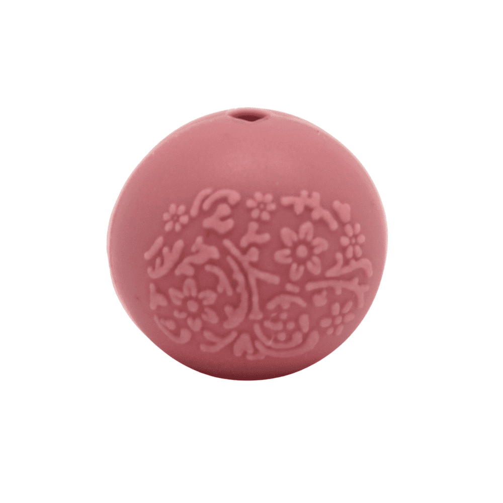 Silikonperlen 15mm Relief | Blush