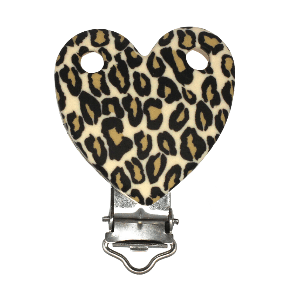 Silikon Herzclip | Leopard #1