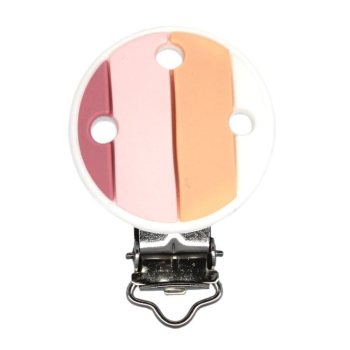 Schnullerketten Regenbogenclip | Rosa - Peachy