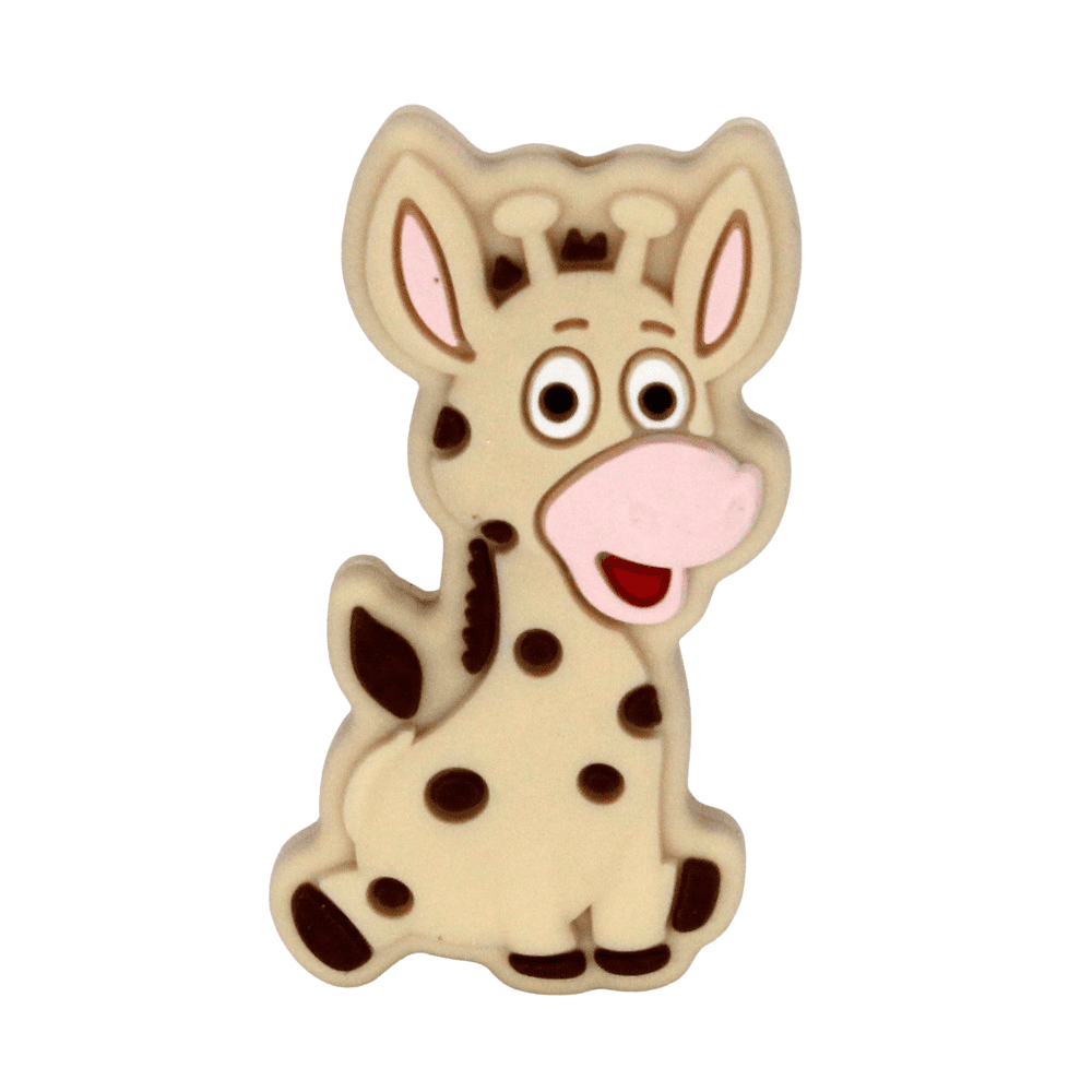 Silikon Motivperle Giraffe | Beige