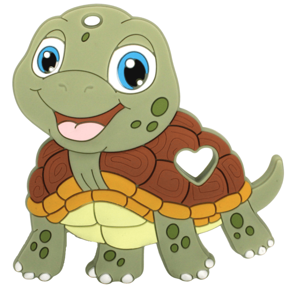 Silikon Anhänger Süße Schildkörte | Army Grün