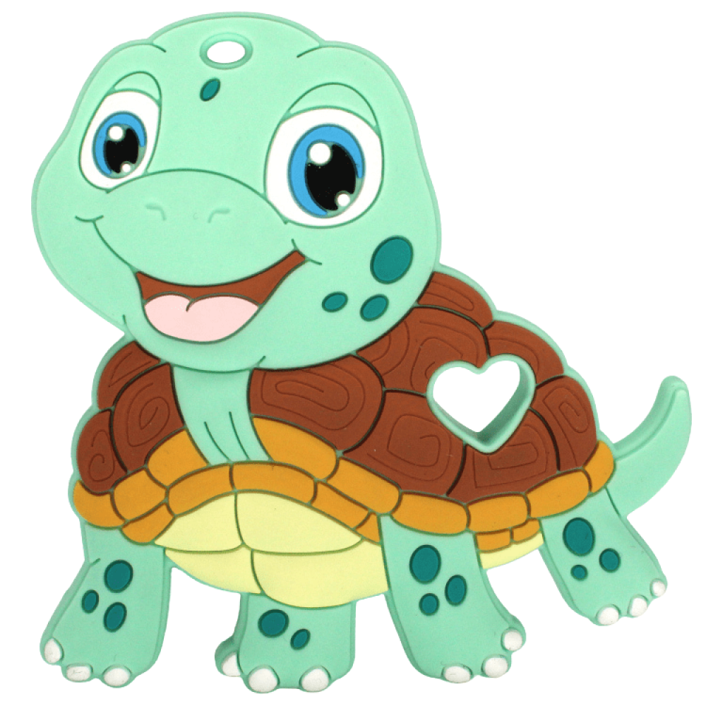 Silikon Anhänger Süße Schildkörte | Mint