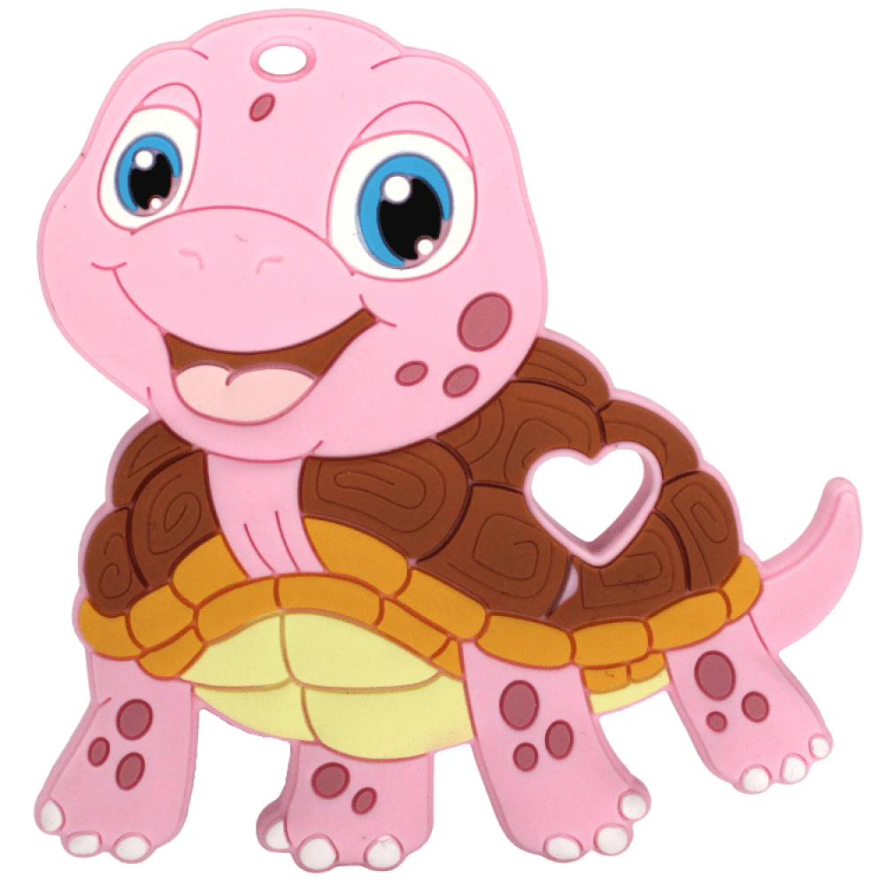 Silikon Anhänger Süße Schildkörte | Pastell Rosa